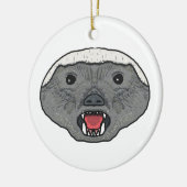 Honey Badger Keramik Ornament (Links)