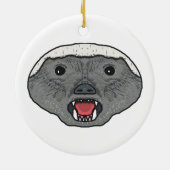 Honey Badger Keramik Ornament (Hinten)