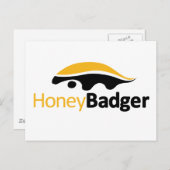 Honey-Badger-Logo Postkarte (Vorne/Hinten)