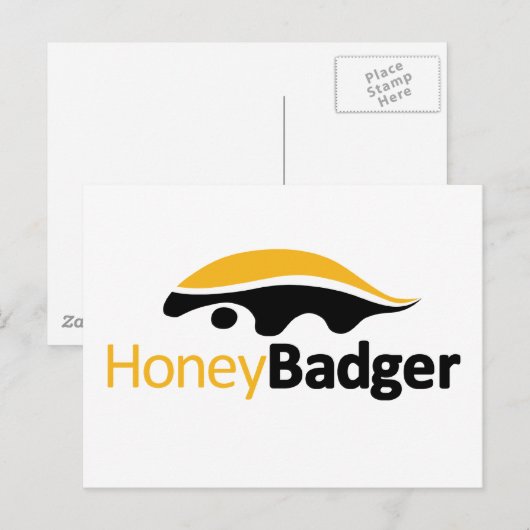 Honey-Badger-Logo Postkarte (Vorne/Hinten)
