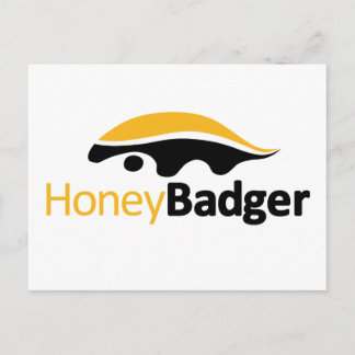 Honey-Badger-Logo Postkarte