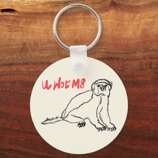 Honey Badger lustiges Sprichwort Schlüsselanhänger (Vorderseite)