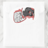 Honey Badger macht Care Ovaler Aufkleber (Tasche)