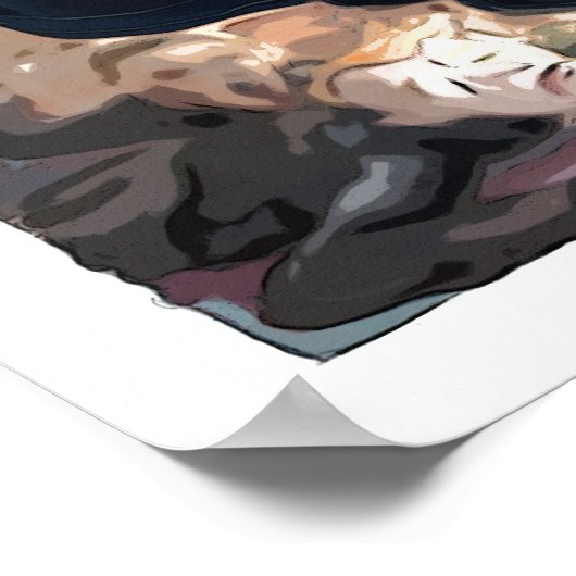 Honey Badger mit Maschinengewehr Poster (Ecke)