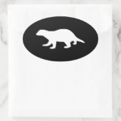 Honey Badger Ovaler Aufkleber (Tasche)