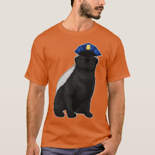 Honey Badger Polizist Police hat Polizei T-Shirt