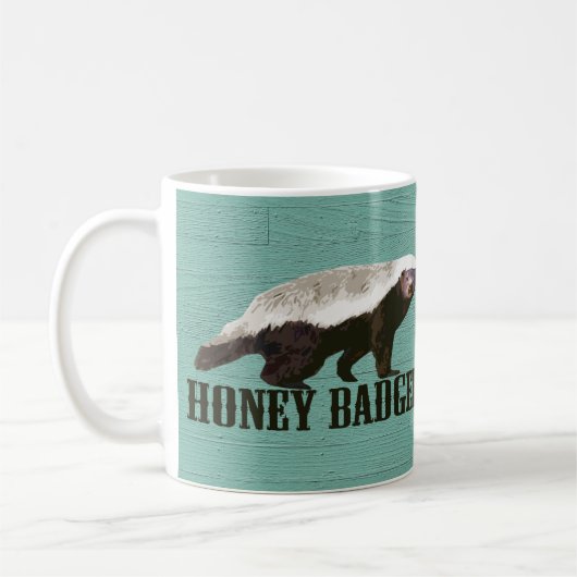 Honey Badger Profilansicht Kaffeetasse (Links)