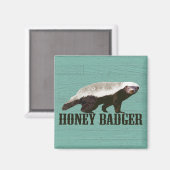 Honey Badger Profilansicht Magnet (Vorderseite/Rückseite)