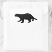 Honey Badger Rechteckiger Aufkleber (Tasche)