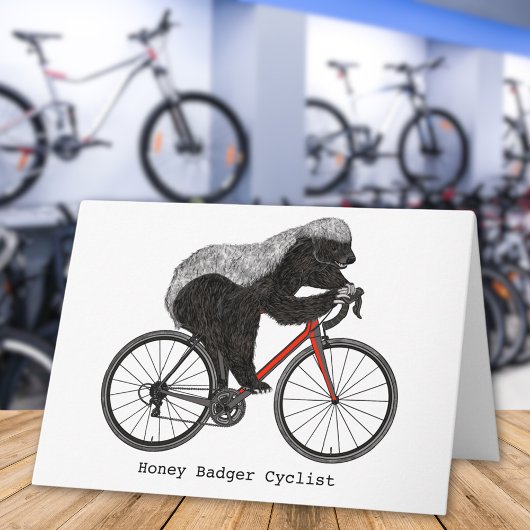 Honey Badger reiten Fahrrad Badass Cyclist Karte