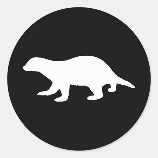 Honey Badger Runder Aufkleber (Vorderseite)