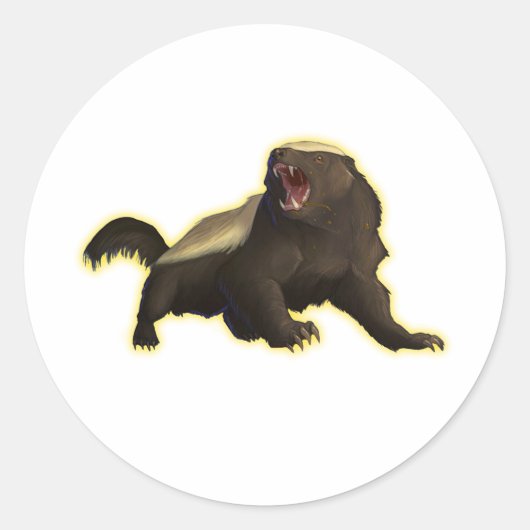 Honey Badger Runder Aufkleber (Vorderseite)