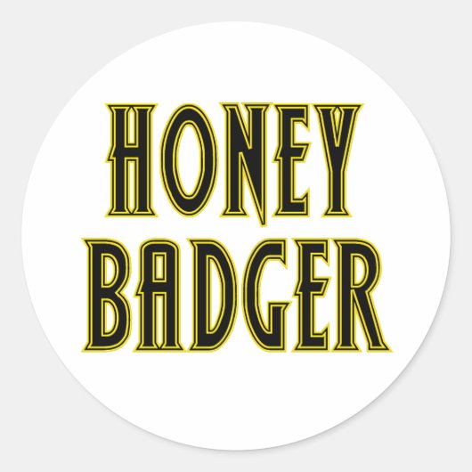 Honey Badger Runder Aufkleber (Vorderseite)