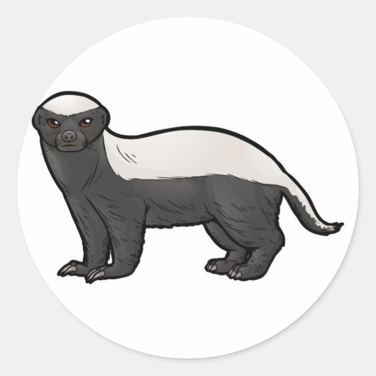 Honey Badger Runder Aufkleber (Vorderseite)