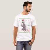 Honey Badger Santa Claus Ugly Christmas Pattern Ho T-Shirt (Vorne ganz)