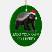 Honey Badger Santa Hat Christmas Tree Ornament (Rechts)
