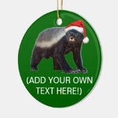 Honey Badger Santa Hat Christmas Tree Ornament (Links)