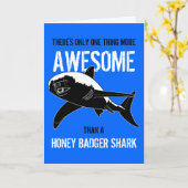 Honey Badger Shark (Geburtstag) Karte (Gelbe Blume)