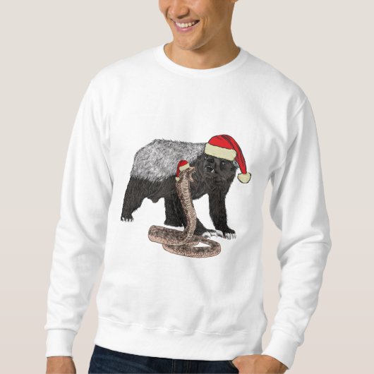 Honey Badger Snake Badass Christmas Sweatshirt (Vorderseite)