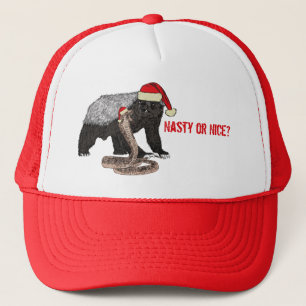 Honey Badger Snake Funny Badass Festival Slogan Truckerkappe