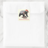 Honey Badger Snake Funny Festive Irony Santa Quote Quadratischer Aufkleber (Tasche)
