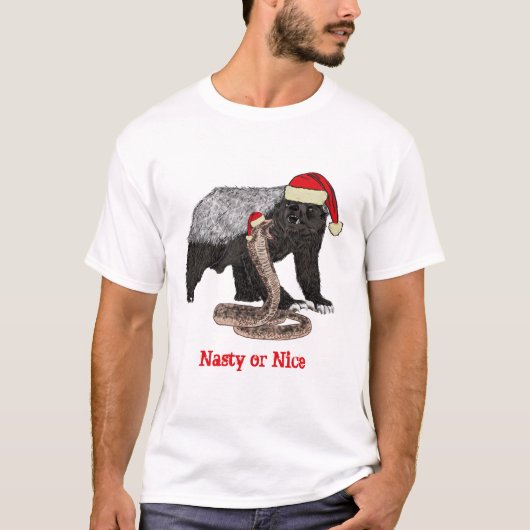 Honey Badger Snake Funny Funny Eklig Nice Zitat T-Shirt (Vorderseite)
