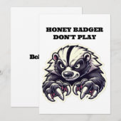 Honey Badger Spiele keine Karte (Vorne/Hinten)