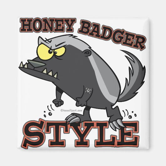 HONEY BADGER STILE MAGNET (Vorne)