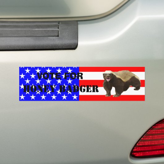 Honey Badger Stimme für Honey Badger Autoaufkleber (Auf Auto)