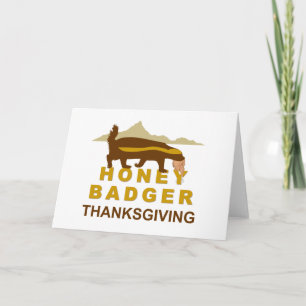 honey badger thanksgiving feiertagskarte