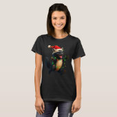 Honey Badger Tree Xmas Lights Santa Honey Badger C T-Shirt (Vorne ganz)
