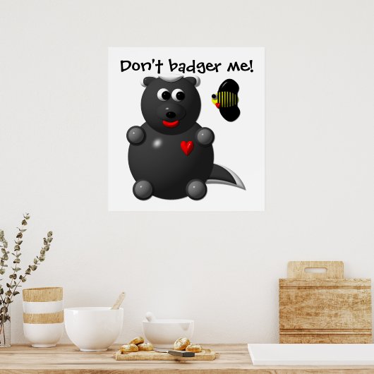 Honey Badger und Honey Bee Poster (Küche)