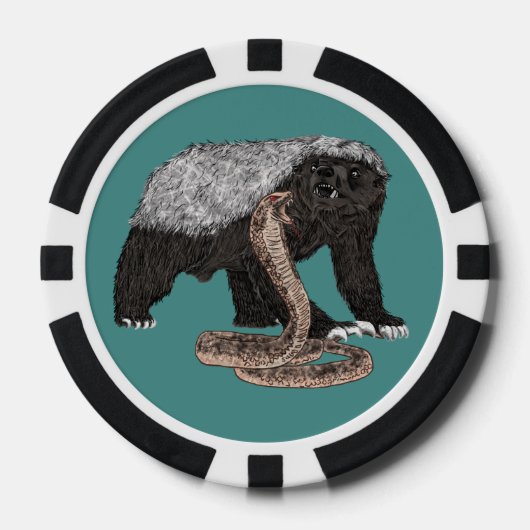 Honey Badger und Snake Pokerchips (Vorderseite)