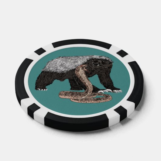 Honey Badger und Snake Pokerchips (Einzeln)