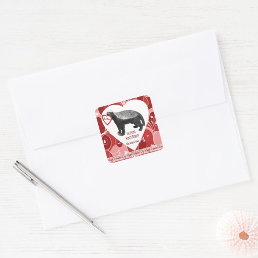 Honey Badger Valentine's Day Stickers (Umschlag)