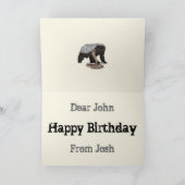 Honey Badger vs Snake Illustration Badass Birthday Karte (Innenseite)