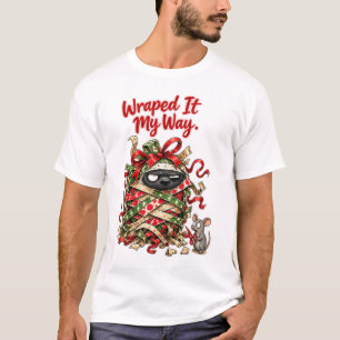 Honey Badger Weihnachten eingewickelt T-Shirt