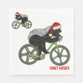 Honey Badger Weihnachtsbadass Fahrrad Serviette (Vorderseite)