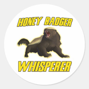 Honey Badger Whisperer Runder Aufkleber