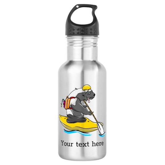 Honey badger White Water Kajak Edelstahlflasche (Vorderseite)
