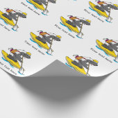 Honey badger White Water Kajak Geschenkpapier (Ecke)