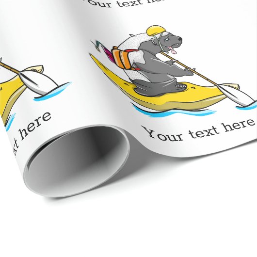 Honey badger White Water Kajak Geschenkpapier (Rolleneckpunkt)