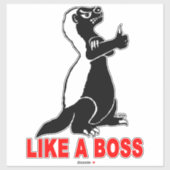 Honey Badger wie ein Chef Aufkleber (Blatt)