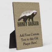 Honey Badger Wild Animal Fotoplatte (Seite)