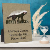 Honey Badger Wild Animal Fotoplatte (Seite)