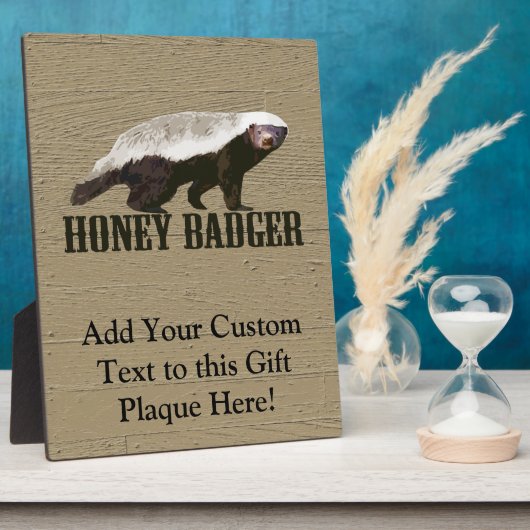 Honey Badger Wild Animal Fotoplatte (Seite)