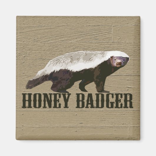Honey Badger Wild Animal Magnet (Vorne)