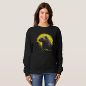 Honey Badger With Full Moon in Background Sweatshirt (Vorne ganz)