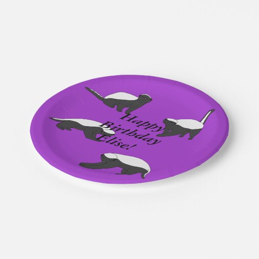 Honey Badgers Birthday Pappteller (Schrägansicht)