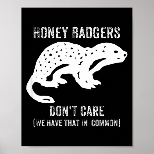 Honey Badgers Don't Care S  Poster (Vorne)